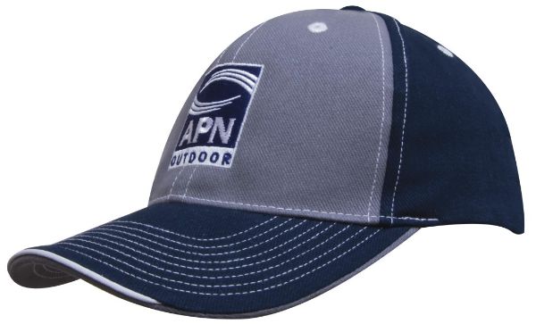 Picture of HSZ BRUSHED HEAVY COTTON TWO TONE CAP WITH CONTRASTING STITC