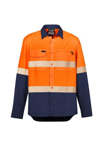 Picture of MENS HI VIS OUTDOOR SEGMENTED TAPED LONG SLEEVE SHIRT