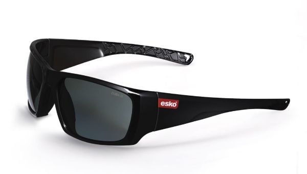 Picture of ESKO CUBA SAFETY GLASSES, GLOSS BLACK FRAME, SMOKE LENS