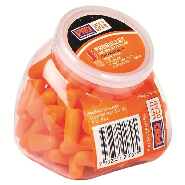 Picture of PRO BULLET DISPOSABLE UNCORDED EARPLUGS 50 PACK UNCORDED