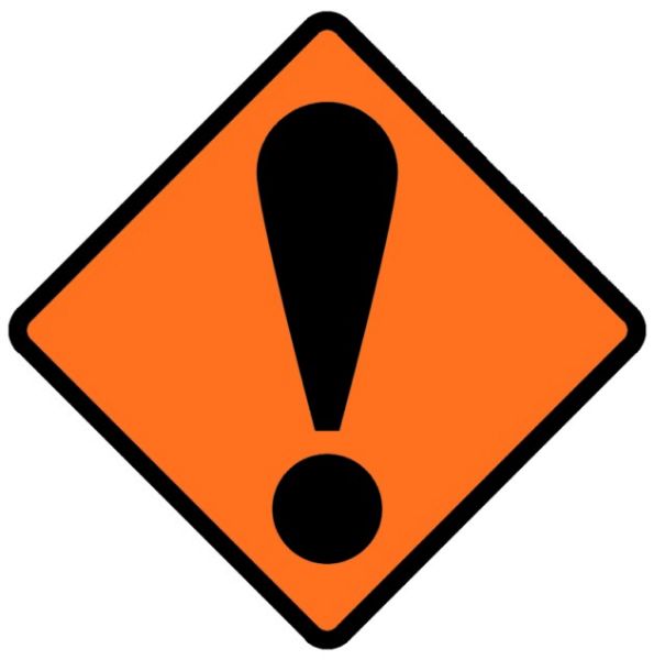 Picture of ROAD SIGN ""!"" 750 X 750