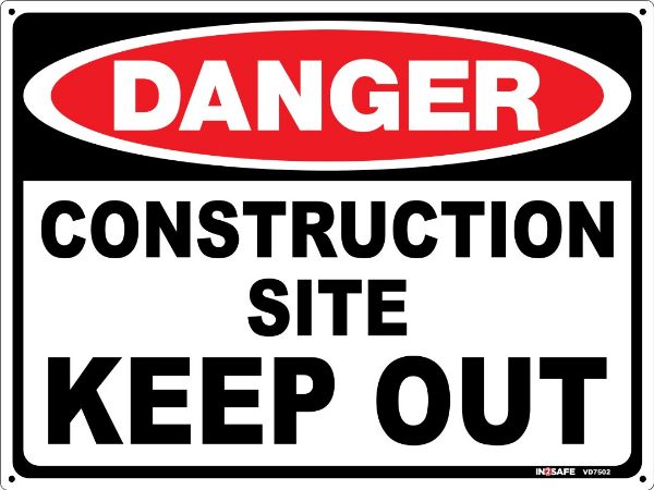 Picture of DANGER CONSTRUCTION SITE KEEP OUT 400 X 300 PVC