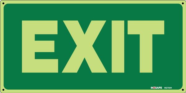 Picture of EXIT LUMINOUS SIGN LABEL 300 X 150 SAV