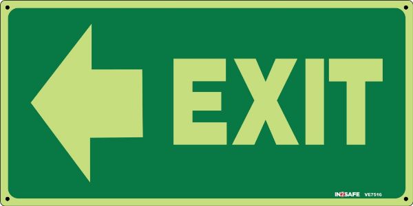 Picture of EXIT LEFT LUMINOUS SIGN 300 X 150 PVC
