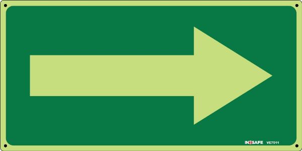 Picture of EXIT RIGHT LUMINOUS SIGN 300 X 150 PVC
