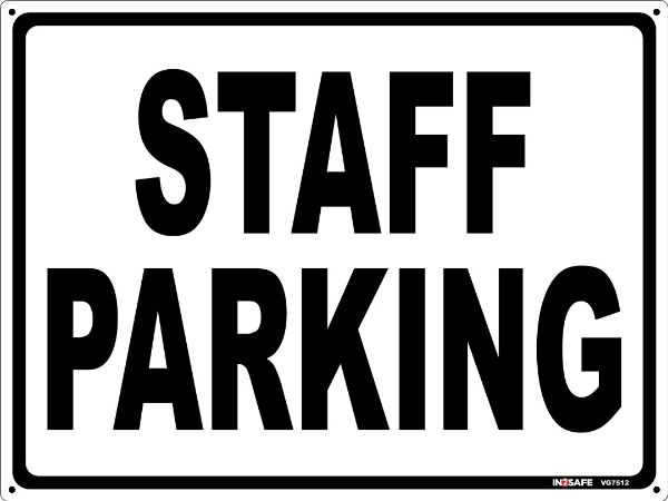 Picture of STAFF PARKING SIGN 300 X 225 PVC