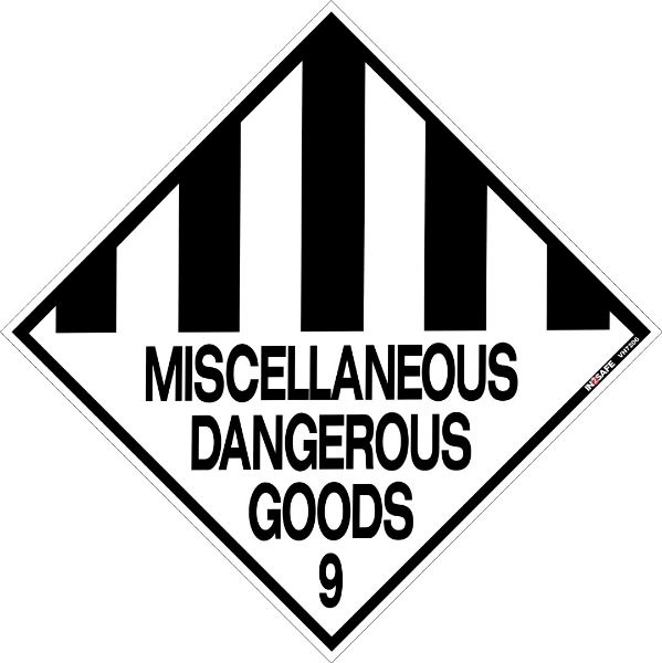 Picture of MISCELLANEOUS DANGEROUS GOODS 9 SIGN LABEL 400 X 400 SAV