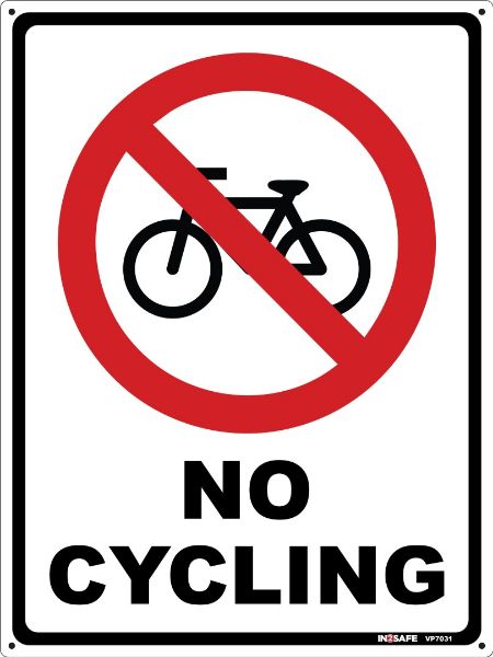 Picture of NO CYCLING SIGN 225 X 300 PVC