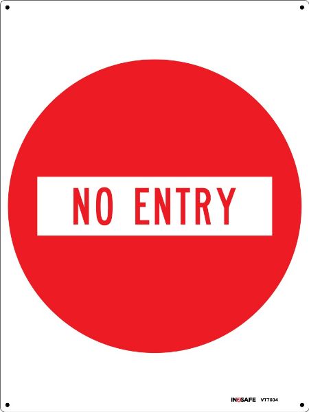 Picture of NO ENTRY SIGN 225 X 300 PVC