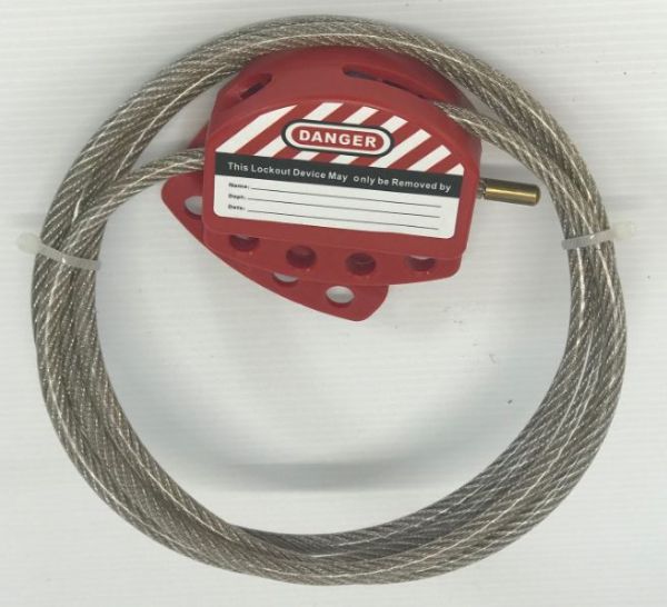 Picture of ADJUSTABLE CABLE LOCKOUT 6MM, 1.8M
