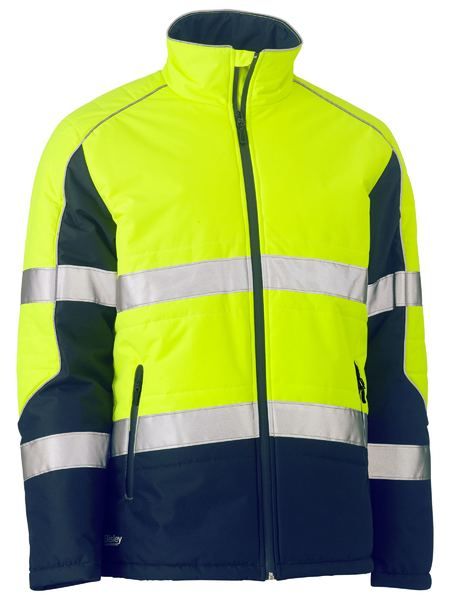 Picture of TAPED HI VIS PUFFER JACKET WITH STAND COLLAR
